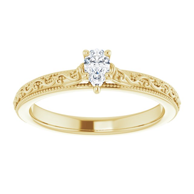 pear-14K Yellow gold