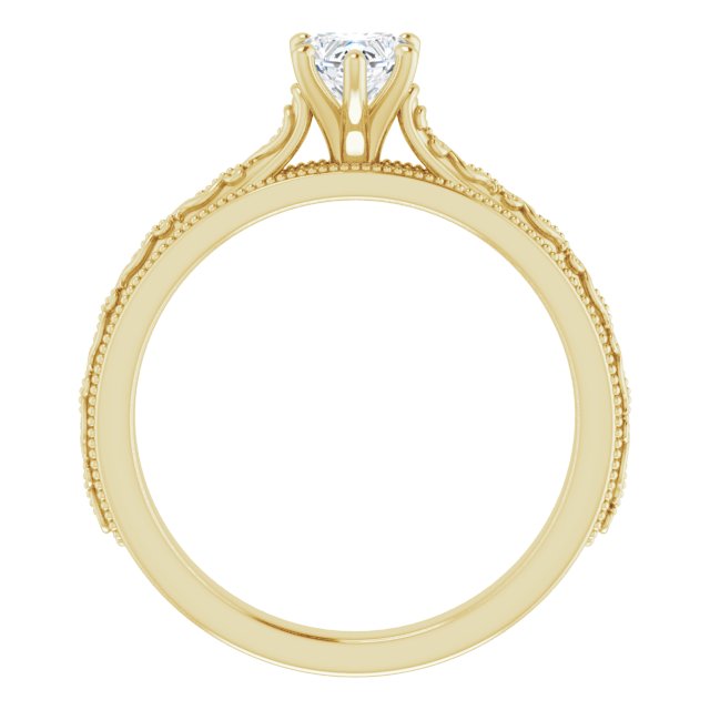 heart-10K Yellow gold