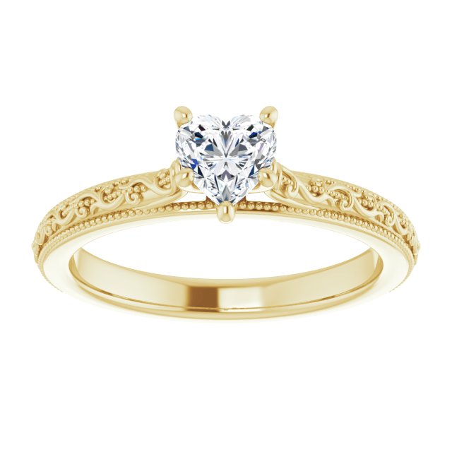 heart-14K Yellow gold