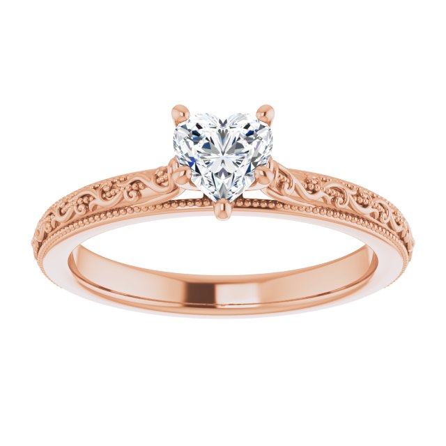 heart-10K Rose gold
