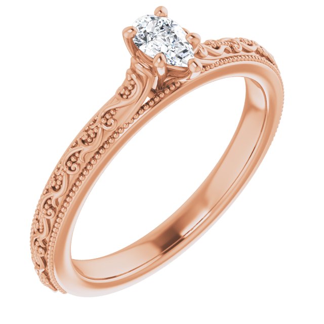 pear-14K Rose gold