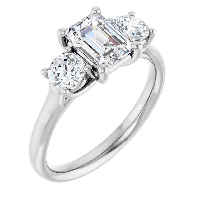 emerald-14K White gold