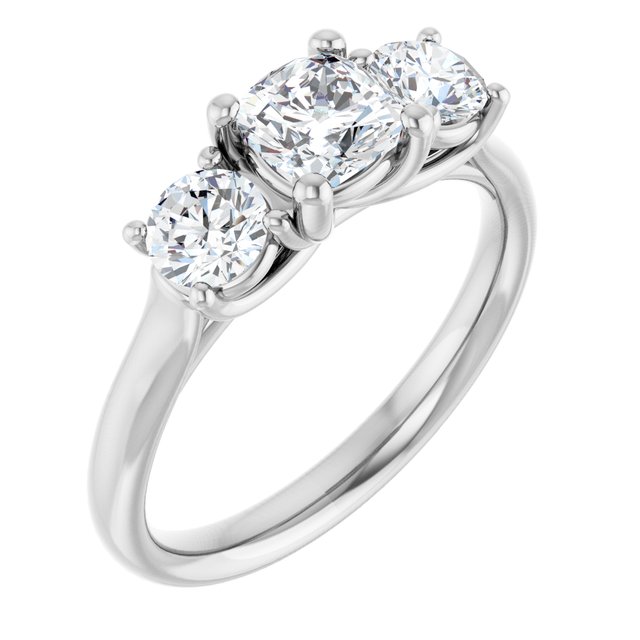 cushion-14K White gold