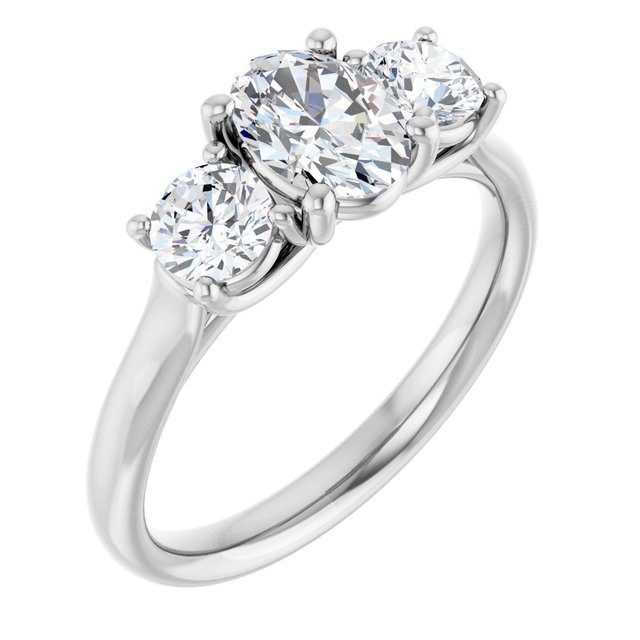oval-14K White gold