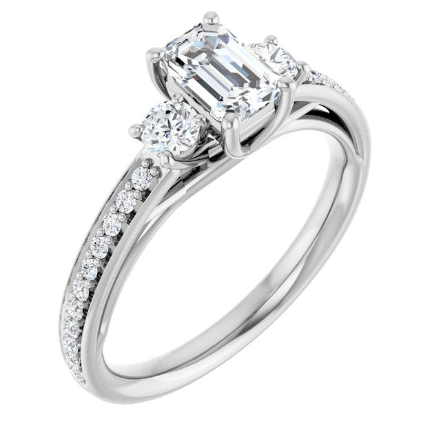 emerald-14K White gold