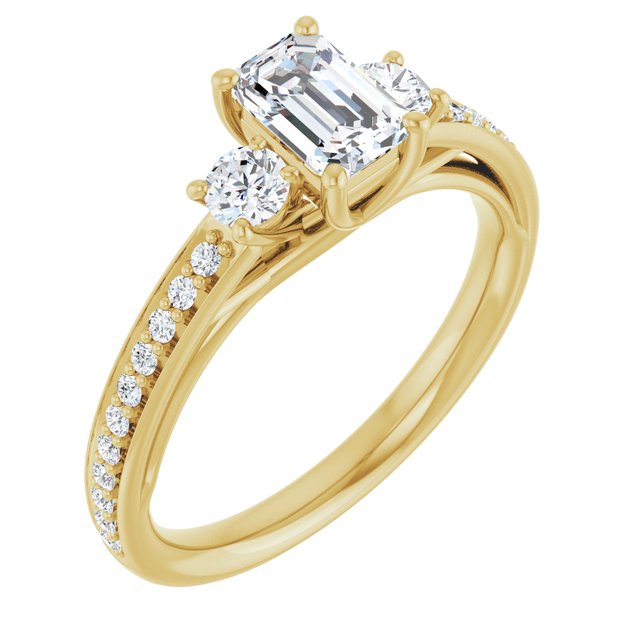 emerald-14K Yellow gold