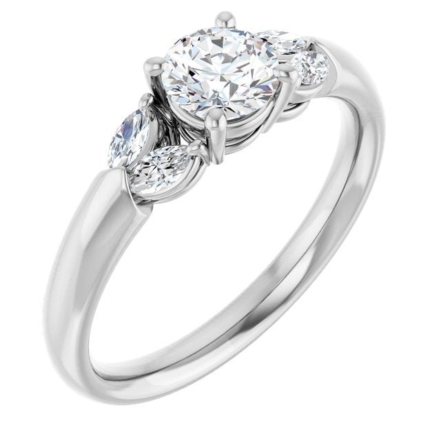round-14K White gold