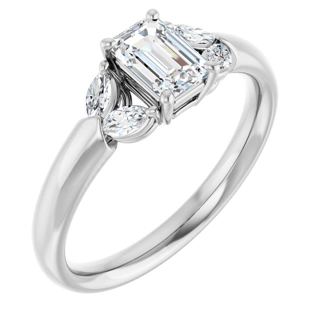 emerald-14K White gold