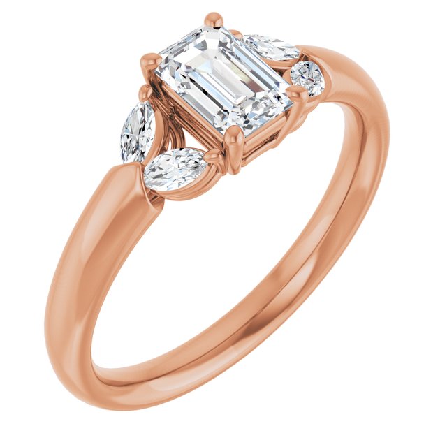 emerald-10K Rose gold