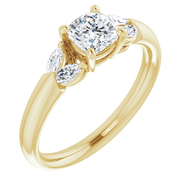 cushion-10K Yellow gold