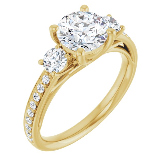 round-14K Yellow gold