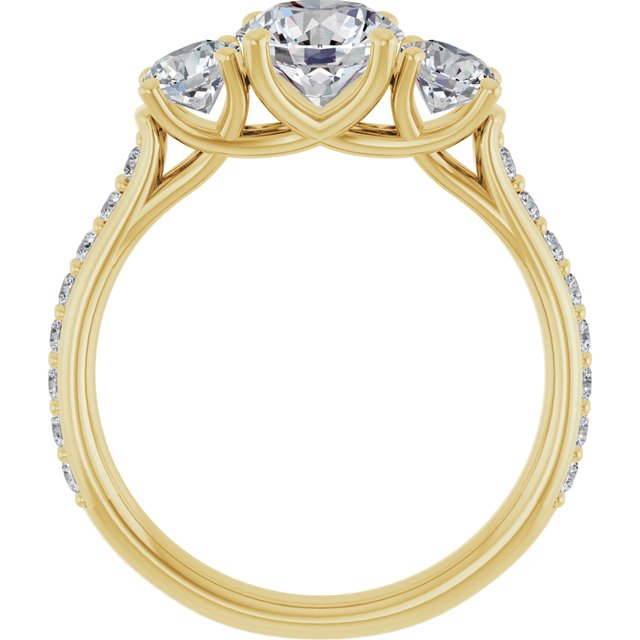 round-14K Yellow gold