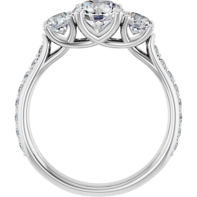 round-14K White gold