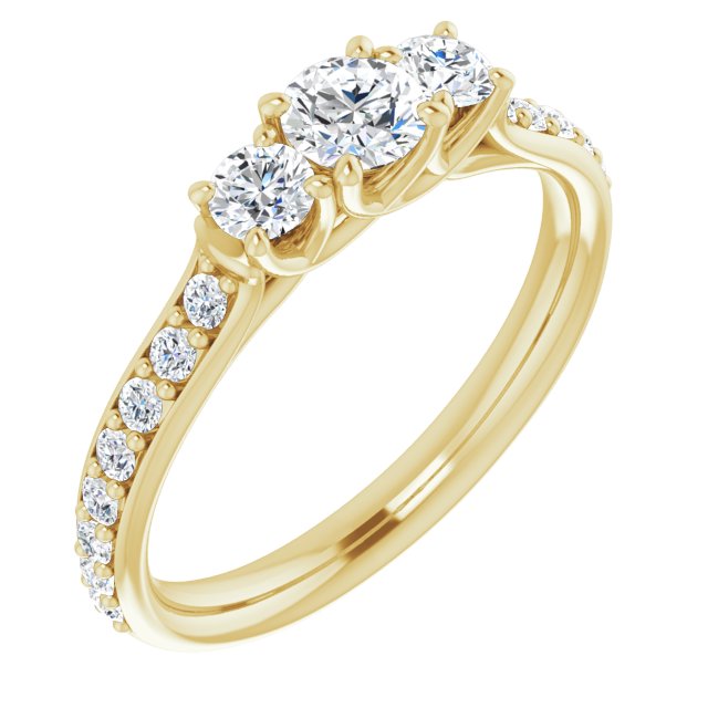 round-18K Yellow gold