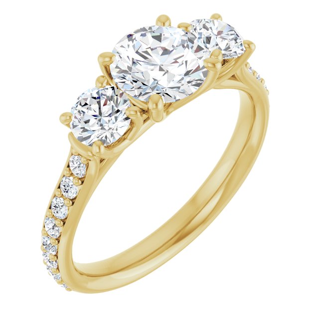 round-14K Yellow gold