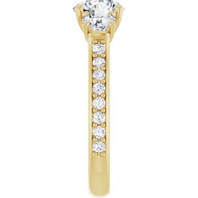round-14K Yellow gold