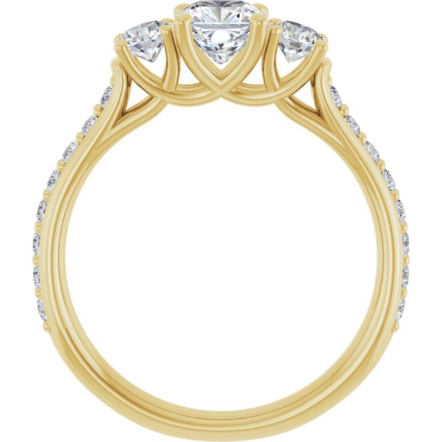 cushion-18K Yellow gold