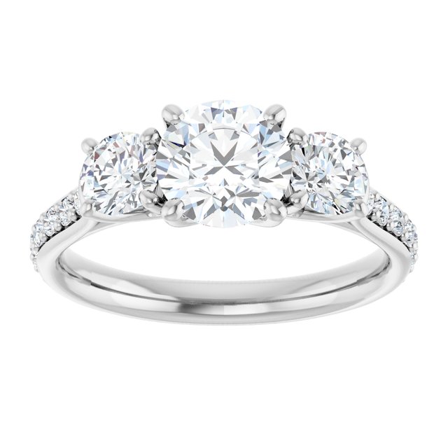 round-14K White gold