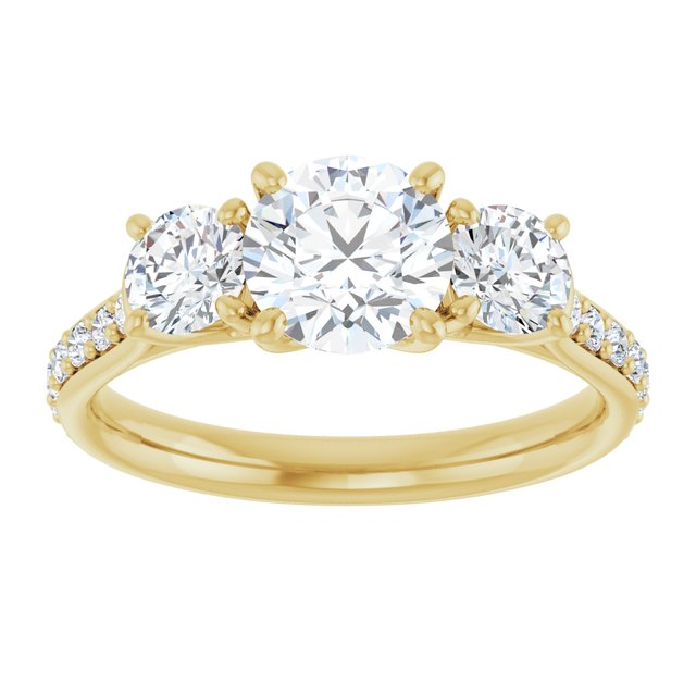 round-14K Yellow gold