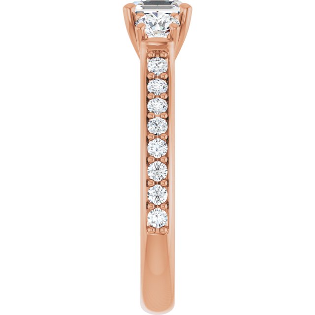asscher-14K Rose gold
