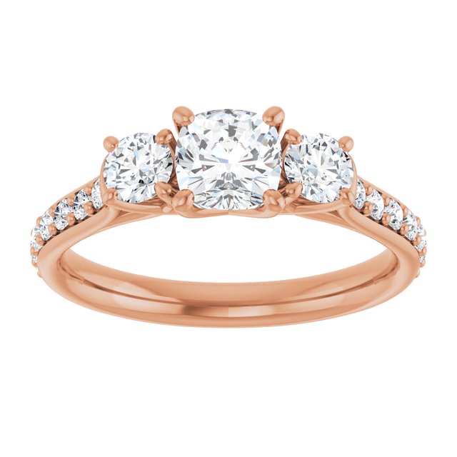 cushion-14K Rose gold