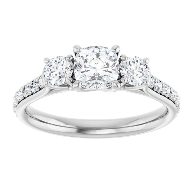 cushion-14K White gold