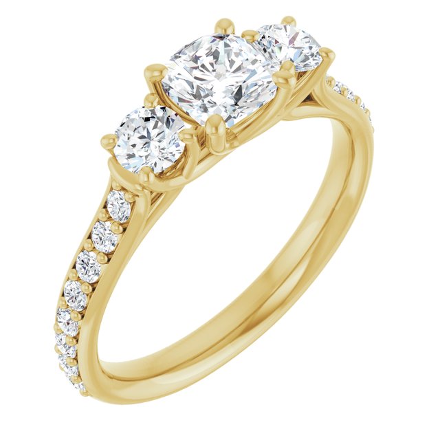 cushion-10K Yellow gold