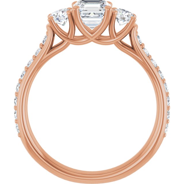 asscher-10K Rose gold