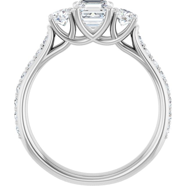 asscher-14K White gold