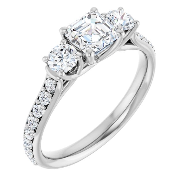 asscher-18K White gold