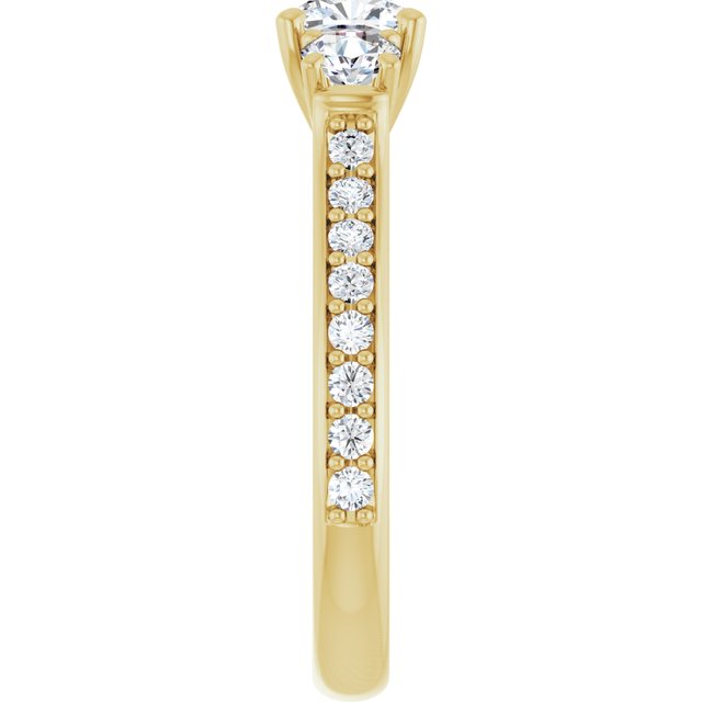 cushion-18K Yellow gold