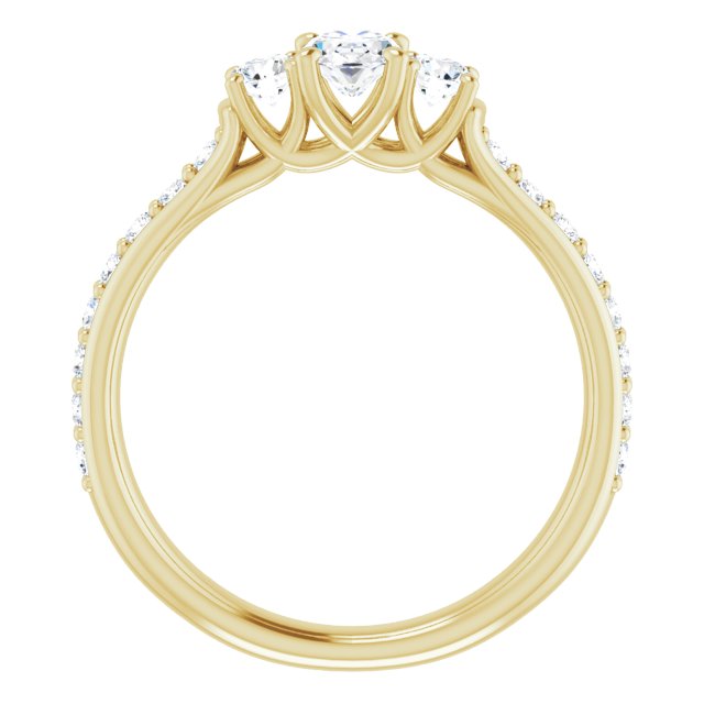 oval-14K Yellow gold