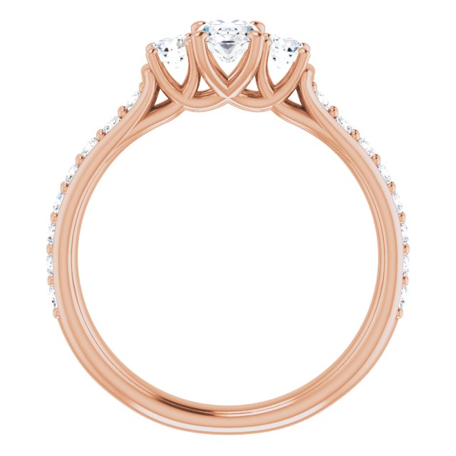 oval-14K Rose gold