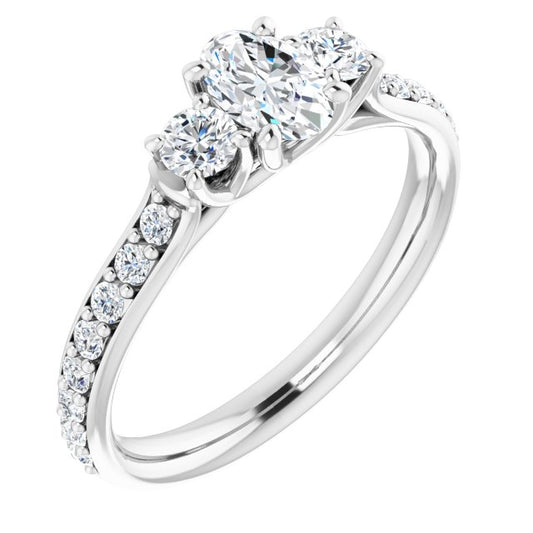 oval-14K White gold