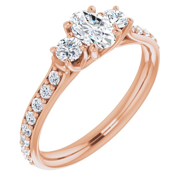 oval-18K Rose gold