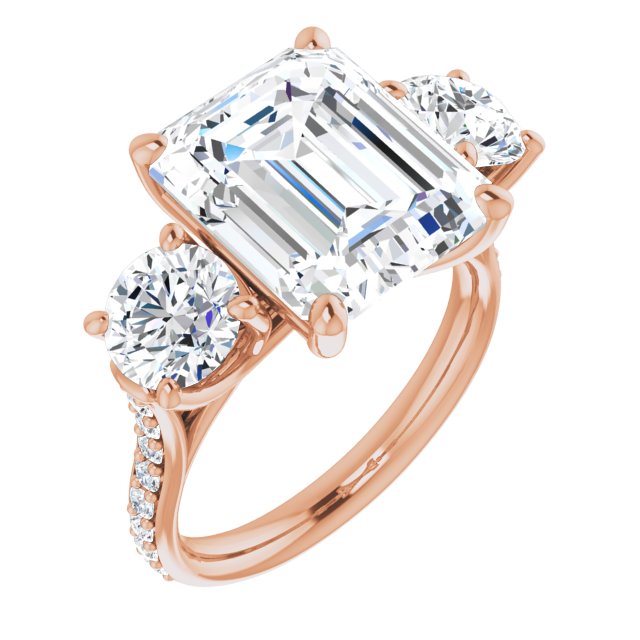 emerald-10K Rose gold