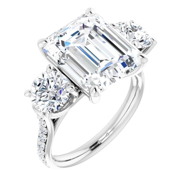 emerald-18K White gold