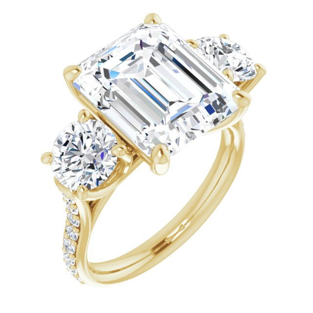 emerald-18K Yellow gold