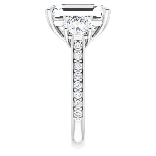 emerald-18K White gold