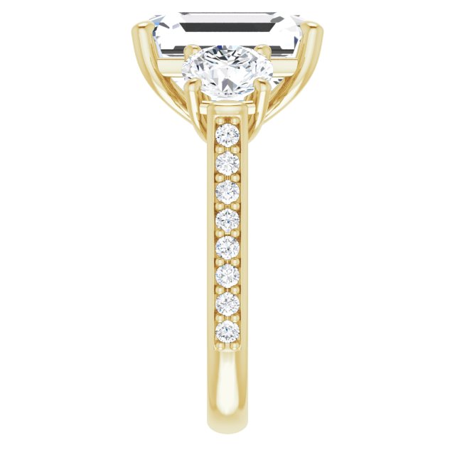 emerald-18K Yellow gold