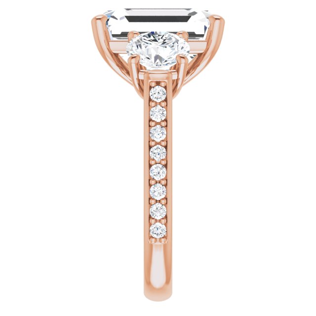 emerald-10K Rose gold