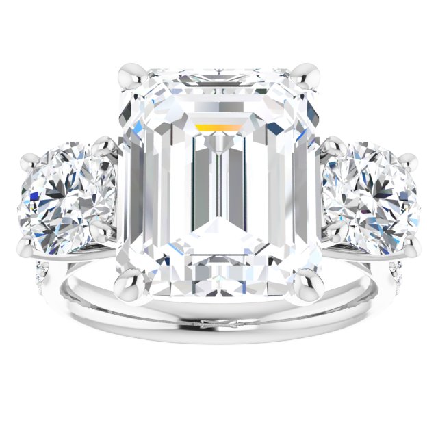 emerald-10K White gold