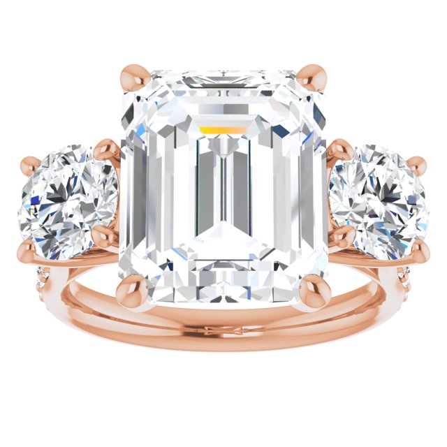 emerald-10K Rose gold