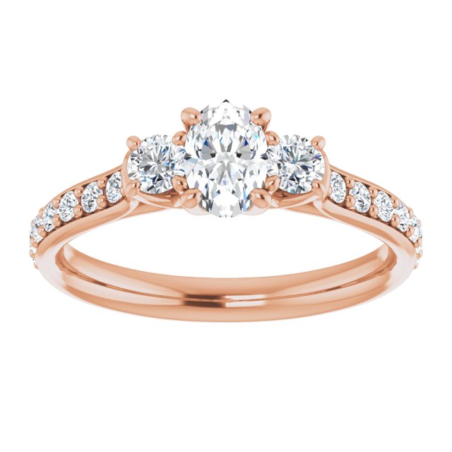oval-10K Rose gold