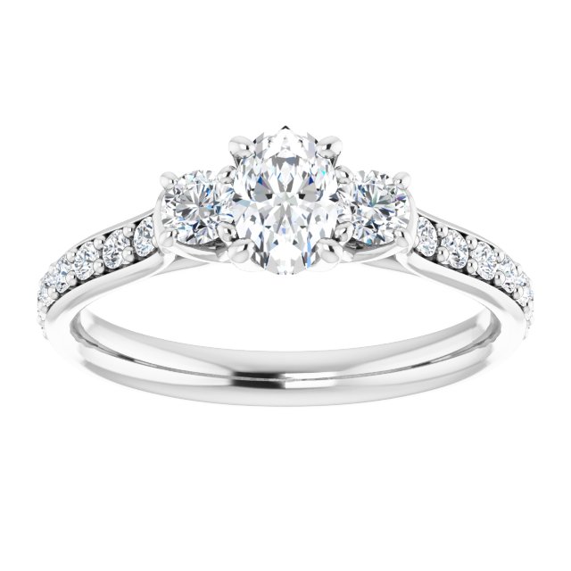 oval-14K White gold