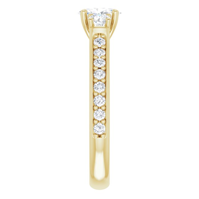 oval-18K Yellow gold
