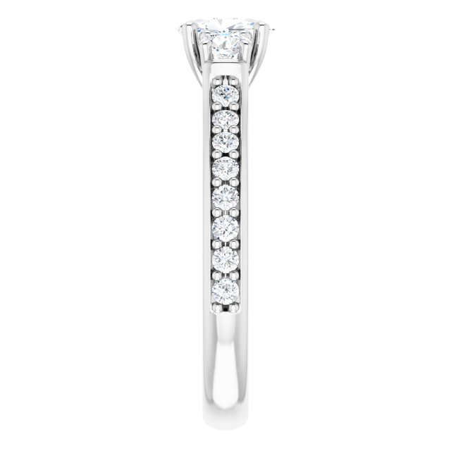 oval-18K White gold