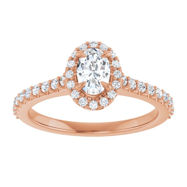oval-10K Rose gold