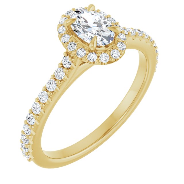 oval-10K Yellow gold