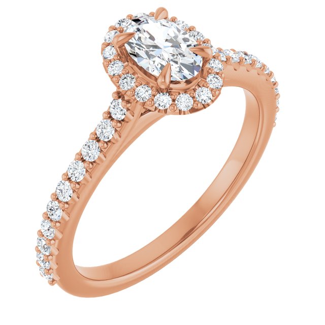 oval-10K Rose gold